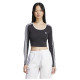 Adidas Γυναικεία μακρυμάνικη μπλούζα Adicolor 3-Stripes LS Crop Tee